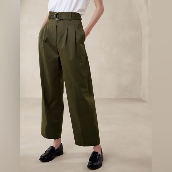 NWT Banana Republic Cruz pleated high rise chinos - Picture 3 of 12